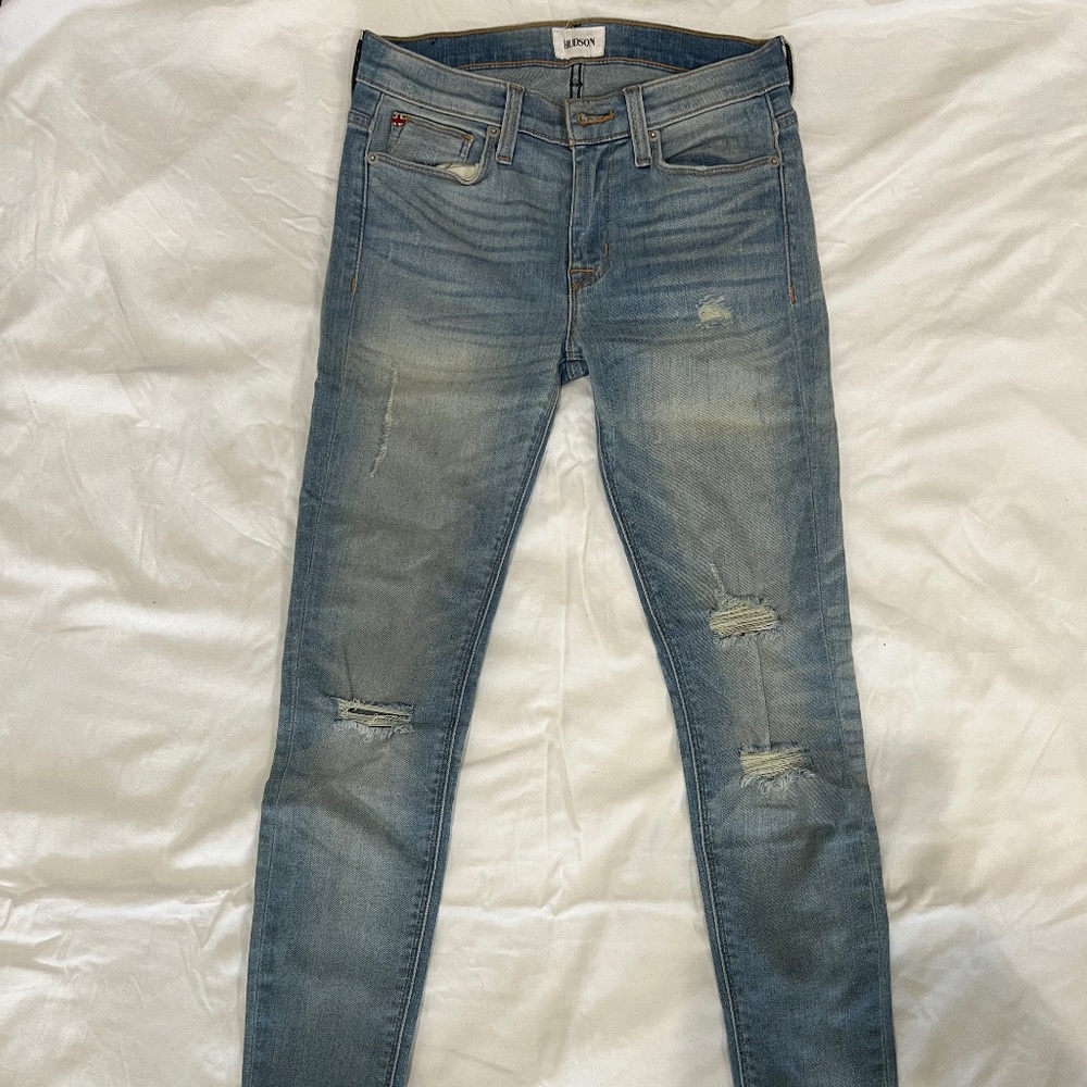 Hudson Mid-Rise Super Skinny Jeans Sz 24